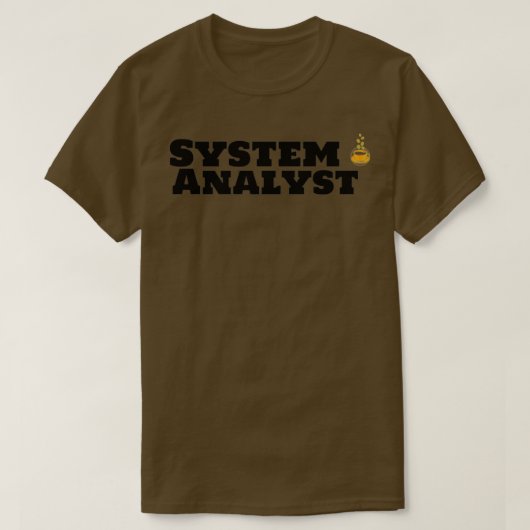Systemanalyst und Kaffee T-Shirt (Design vorne)