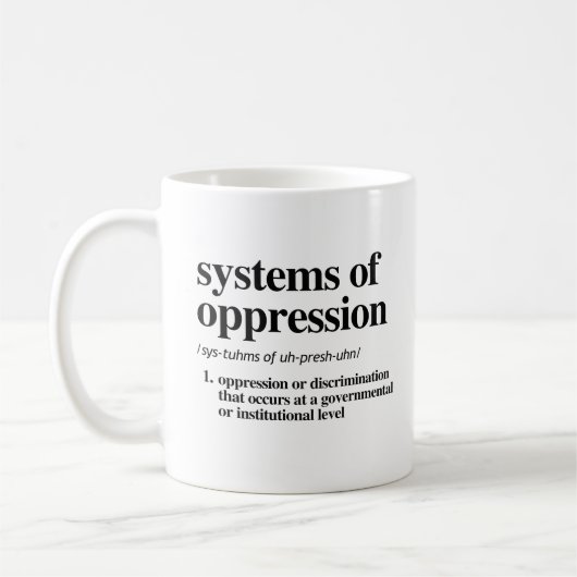 Systeme der Unterdrückung Definition Kaffeetasse (Links)