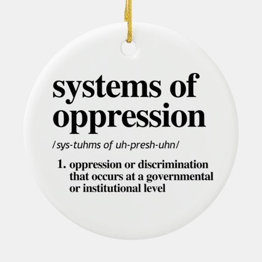 Systeme der Unterdrückung Definition Keramik Ornament (Hinten)