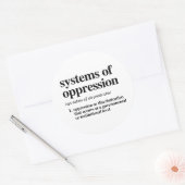 Systeme der Unterdrückung Definition Runder Aufkleber (Umschlag)