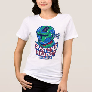 Systeme Neustart Sterne Ausgerichtet Cybernetische Tri-Blend Shirt
