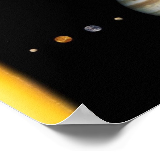 Système solaire à l'échelle - Solaranlage Poster (Ecke)