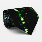 Systemfehler Cyberpunk-Code-Matrix Krawatte (Gerollt)