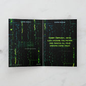 Systemfehler Cyberpunk Schreiender Schädel Grün Karte (Innenseite)