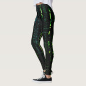 Systemfehler Cyberpunk Screening Skull Green Leggings (Links)