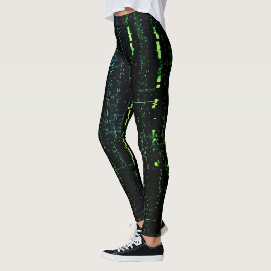 Systemfehler Cyberpunk Screening Skull Green Leggings (Links)