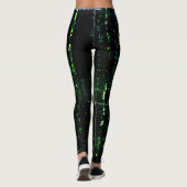 Systemfehler Cyberpunk Screening Skull Green Leggings (Rückseite)