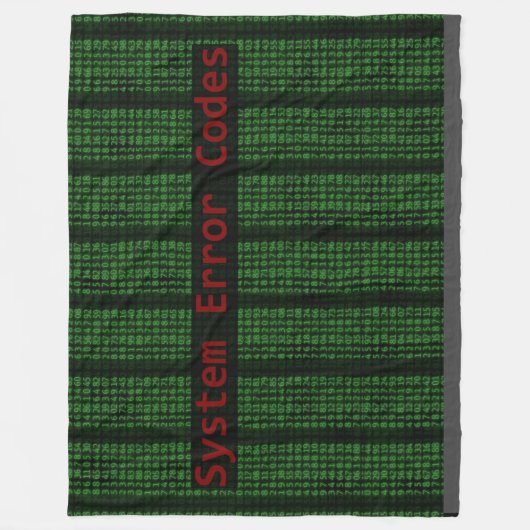 SYSTEMFEHLER FLEECEDECKE (Vorderseite)