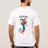 Systemfehler Lustiger Glitch Chamäleon Charakter G T-Shirt (Rückseite)