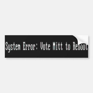 Systemfehler: Neu zu starten Abstimmungs-Mitt Autoaufkleber