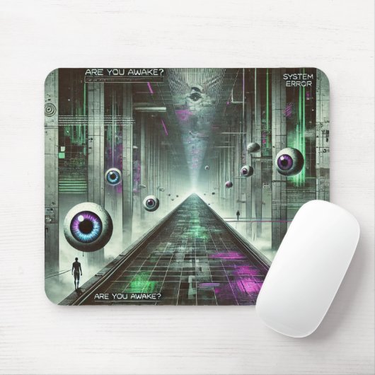 🖱️ "Systemfehler: Sind Sie wach?" Weirdcore-Maus Mousepad (Mit Mouse)