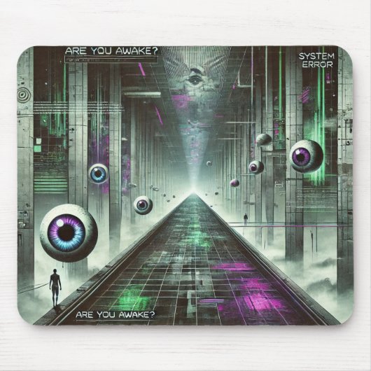 🖱️ "Systemfehler: Sind Sie wach?" Weirdcore-Maus Mousepad (Vorne)