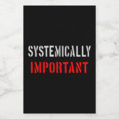 Systemisch wichtig lebensmitteletikett (Einzelnes Label)