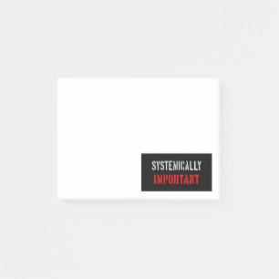 Systemisch wichtig post-it klebezettel