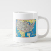 Systemkarte der American Airlines Jumbo-Tasse (Rechts)