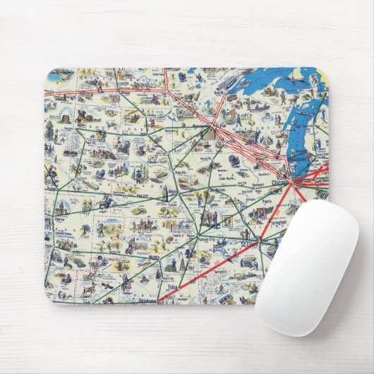 Systemkarte der American Airlines Mousepad (Mit Mouse)