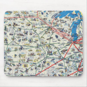 Systemkarte der American Airlines Mousepad