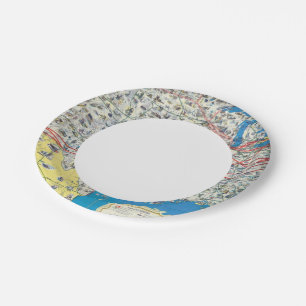 Systemkarte der American Airlines Pappteller