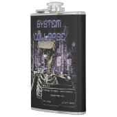 Systemkollaps - Techno-Dystopian Streetwear Flachmann (Links)