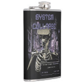 Systemkollaps - Techno-Dystopian Streetwear Flachmann (Rechts)