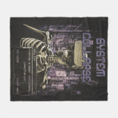 Systemkollaps - Techno-Dystopian Streetwear Fleecedecke (Vorderseite (Horizontal))