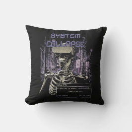 Systemkollaps - Techno-Dystopian Streetwear Kissen