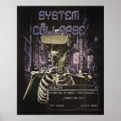 Systemkollaps - Techno-Dystopian Streetwear Poster (Vorne)