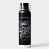 Systemkollaps - Techno-Dystopian Streetwear Trinkflasche (Rückseite)