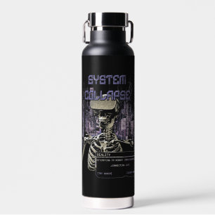 Systemkollaps - Techno-Dystopian Streetwear Trinkflasche