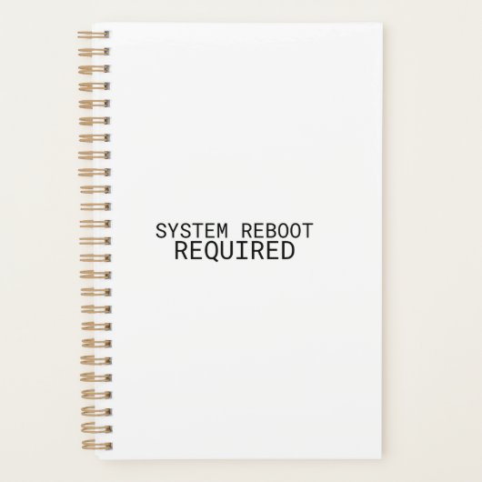 Systemneustart erforderlich 2026 Minimalist Daily  Planer (Vorderseite)