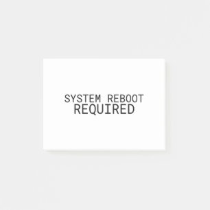 Systemneustart erforderlich Minimalist  Post-it Klebezettel