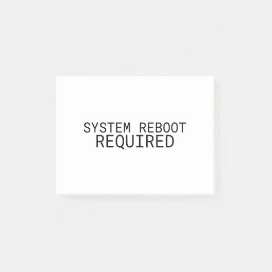 Systemneustart erforderlich Minimalist  Post-it Klebezettel (Vorderseite)