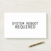 Systemneustart erforderlich Minimalist  Post-it Klebezettel (Auf Schreibtisch)