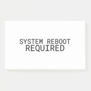 Systemneustart erforderlich Minimalist  Post-it Klebezettel