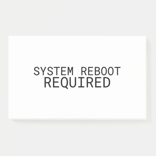 Systemneustart erforderlich Minimalist  Post-it Klebezettel (Vorderseite)