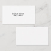 Systemneustart erforderlich Minimalist  Visitenkarte (Vorne/Hinten)