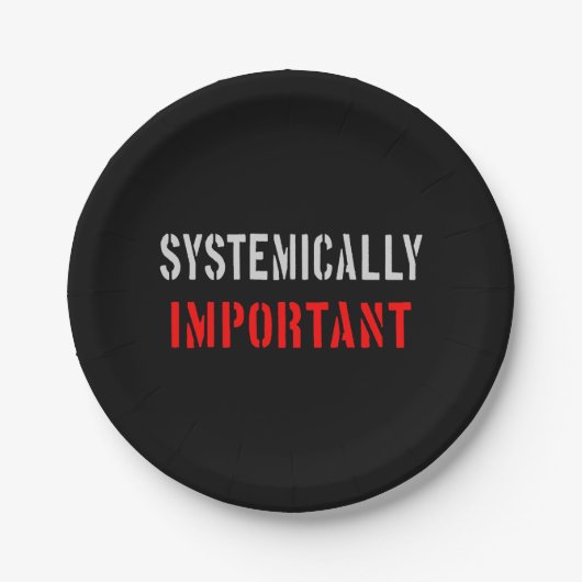 Systemrelevant Pappteller (Vorderseite)