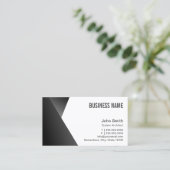 Systems-Architekten-modernes Schwarzes u. Weiß Visitenkarte (Stehend Vorderseite)