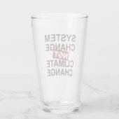 Systemveränderungen und nicht Klimawandel Glas (Rückseite)