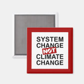 Systemveränderungen und nicht Klimawandel Magnet (Vorderseite/Rückseite)
