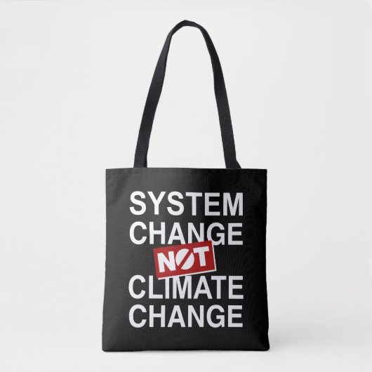 Systemveränderungen und nicht Klimawandel Tasche (Vorderseite)