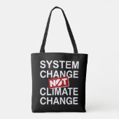 Systemveränderungen und nicht Klimawandel Tasche (Rückseite)