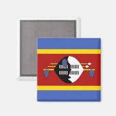 SZ001 SWAZILAND Flag, Afrika, Kühlschrank Magnet (Vorderseite/Rückseite)
