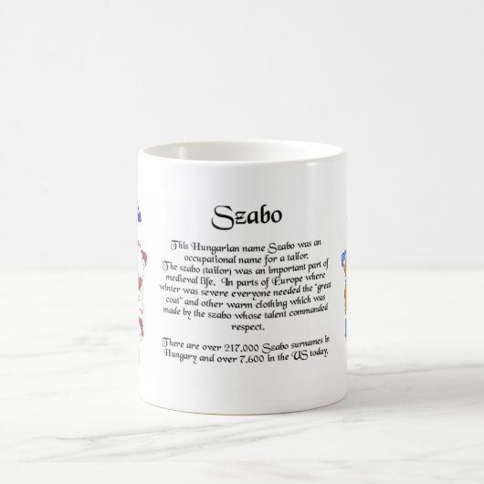 Szabo Familienwappen-Tasse Kaffeetasse (Mittel)