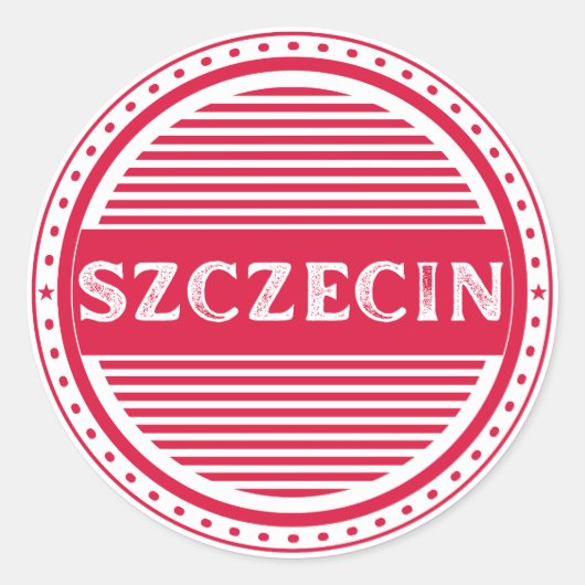 Szczecin City Pride Emblem – Polish Identity Runder Aufkleber (Vorderseite)