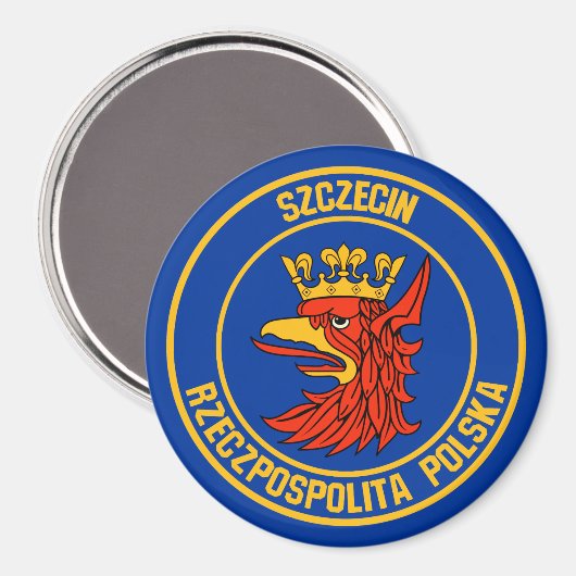 Szczecin RundEmblem Magnet (Vorderseite/Rückseite)