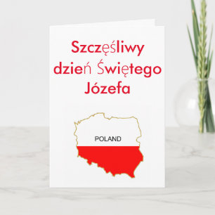 Szczęśliwy dzień Świętego Józefa Feiertagskarte