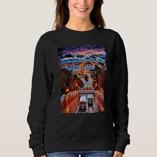 Széchenyi Chain Bridge Budapest Hungary Sweatshirt (Vorderseite)