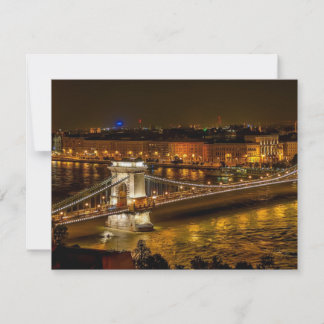 Szechenyi Chain Bridge, Budapest, Ungarn Karte