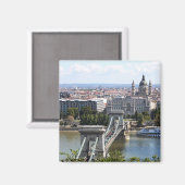 Szechenyi Chain Bridge, Budapest, Ungarn Magnet (Vorderseite/Rückseite)